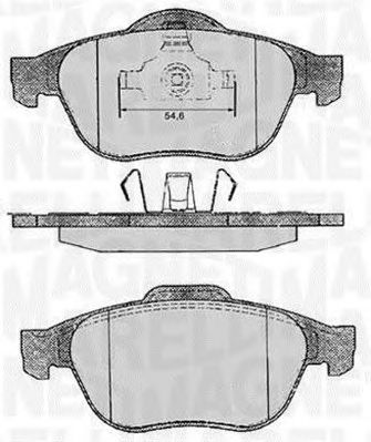 MAGNETI MARELLI 363916060571 -  Комплект тормозных колодок, дисковый тормоз